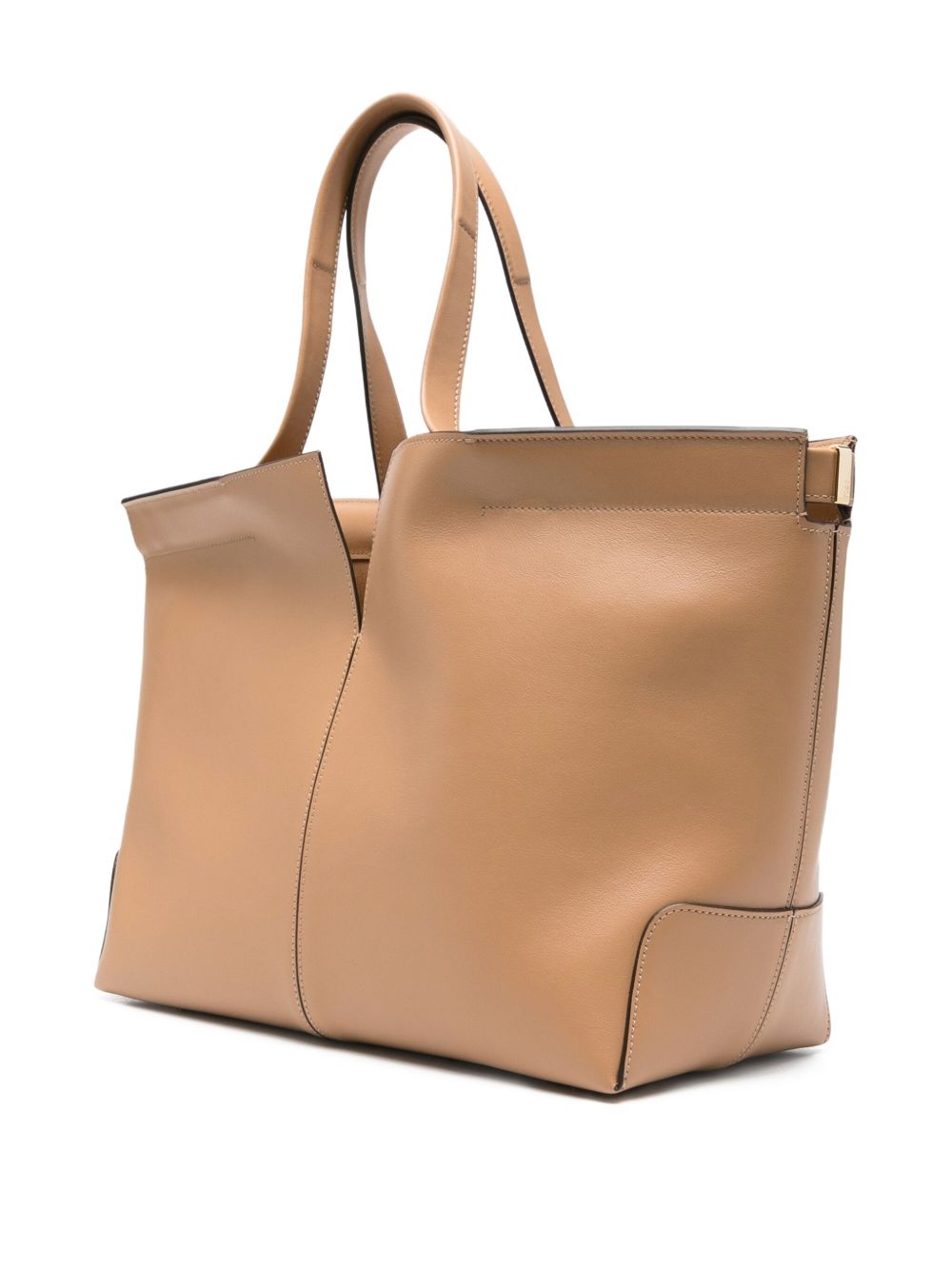 TOD'S Leather Shopping Handbag with Central Seam Detail