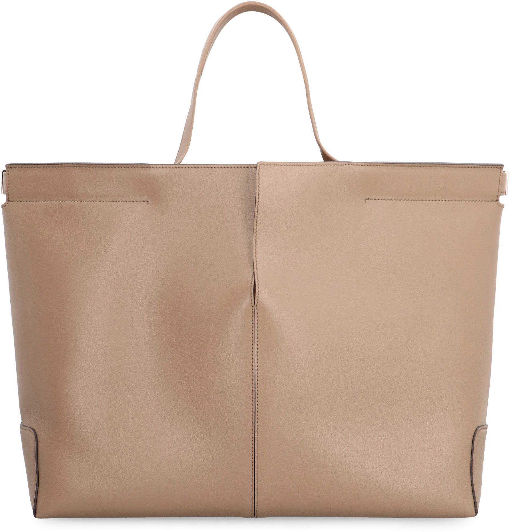 TOD'S Folio Leather Tote Handbag - 37 cm x 30 cm x 16 cm