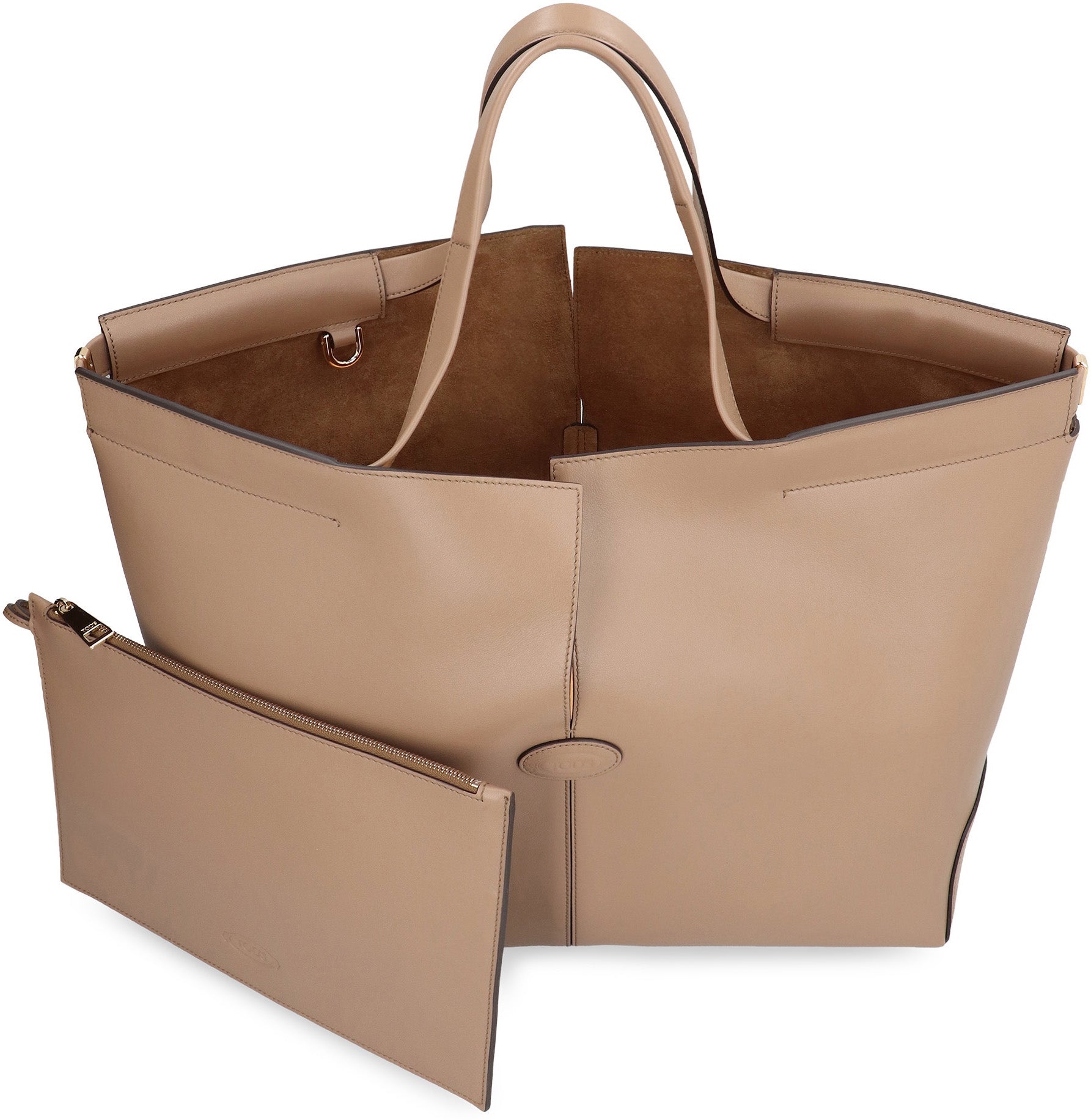 TOD'S Folio Leather Tote Handbag - 37 cm x 30 cm x 16 cm