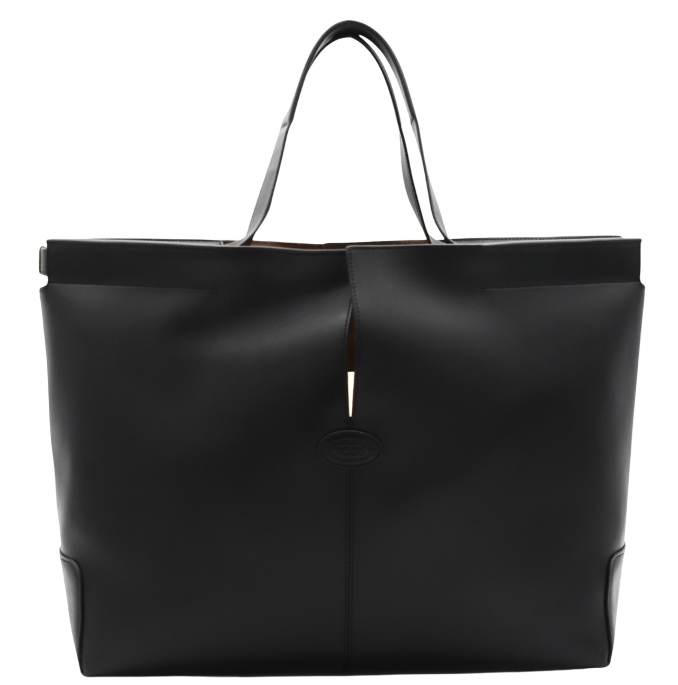 TOD'S Luxurious Leather Handbag with Removable Pouch - Mini Size