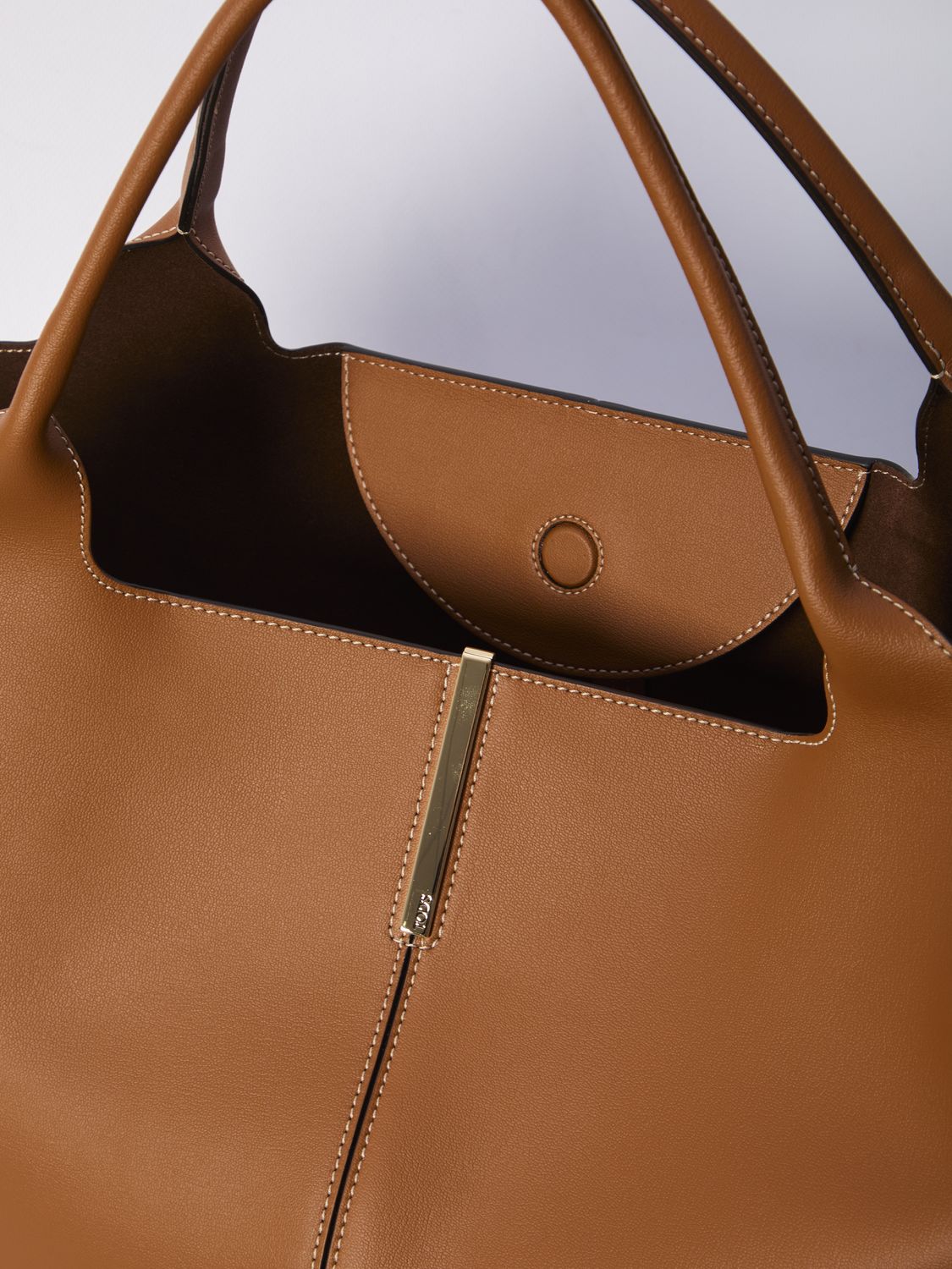 TOD'S Medium-Small Leather Shopping Handbag