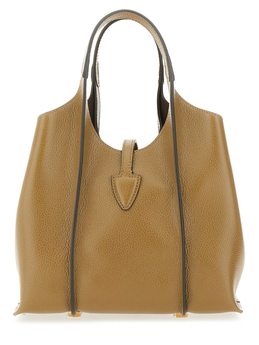 TOD'S Mini Leather Shopping Handbag with T-Buckle Fastening