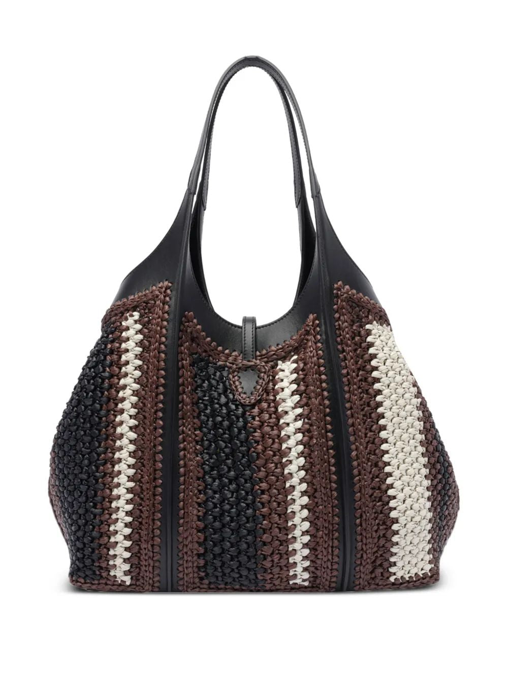 TOD'S Chic Crochet Media Shopping Bag