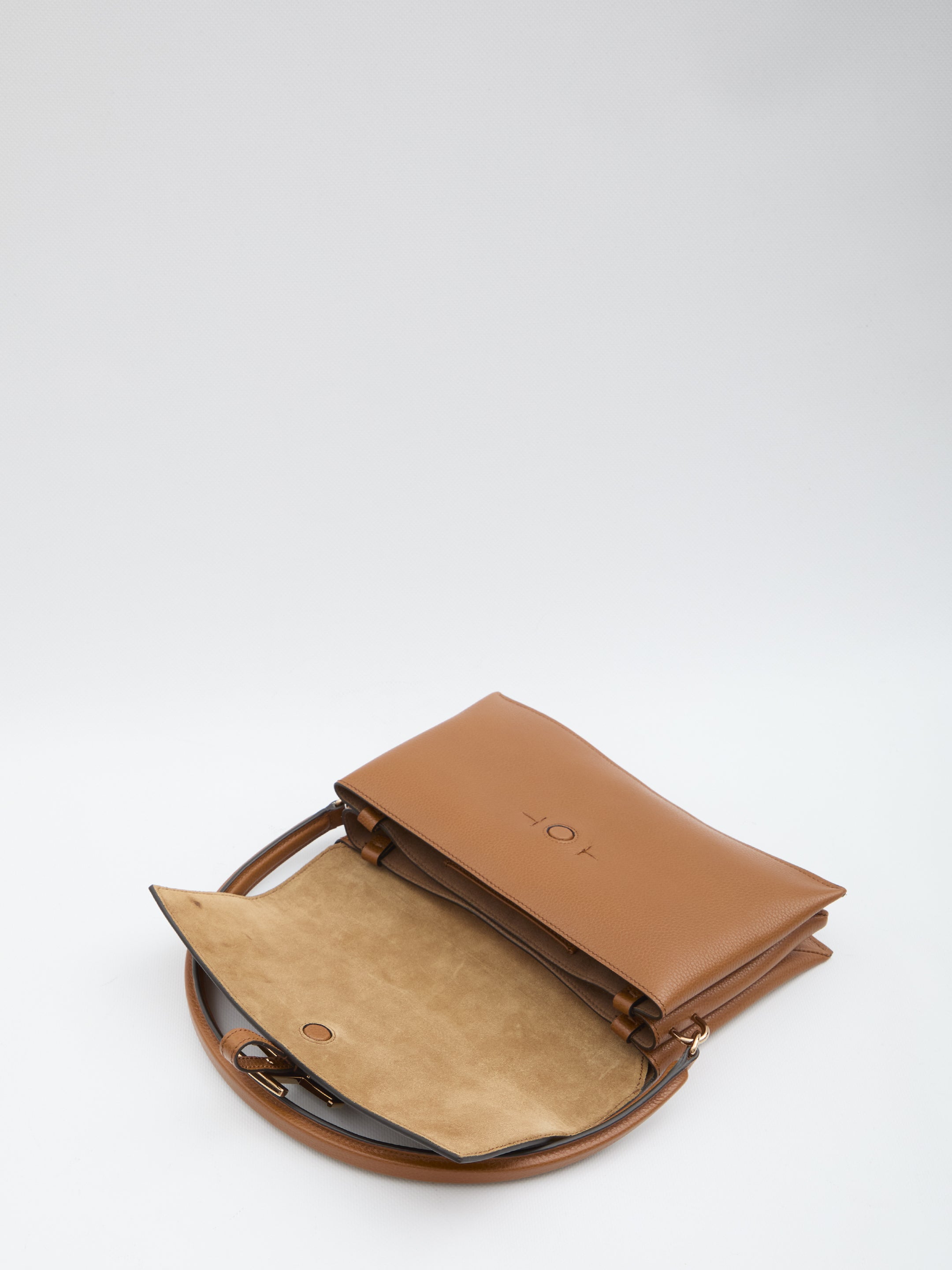 TOD'S Timeless Flap Mini Handbag with Suede Interior - 26.5 x 16 x 6 cm