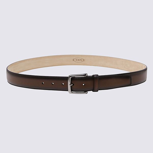 TOD'S Smooth Leather Printed Belt - 3.5CM Wide