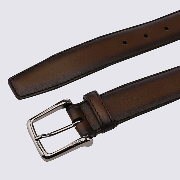 TOD'S Smooth Leather Printed Belt - 3.5CM Wide