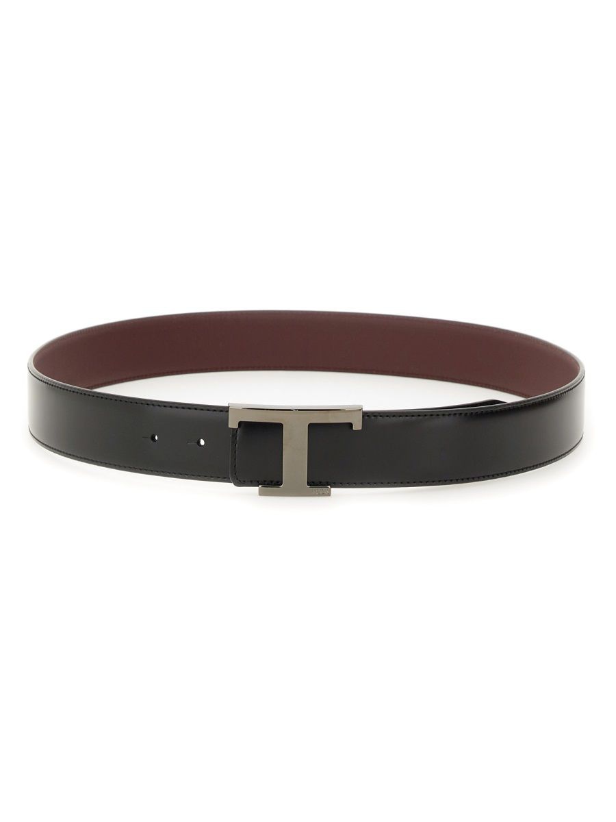 TOD'S Classic Leather Belt for Men - FW25 Collection