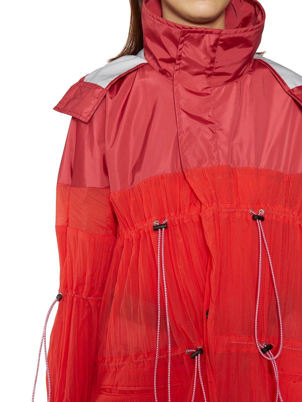 BEN TAVERNITI UNRAVEL Women's Drawstring Hooded Nylon Jacket - Size 40