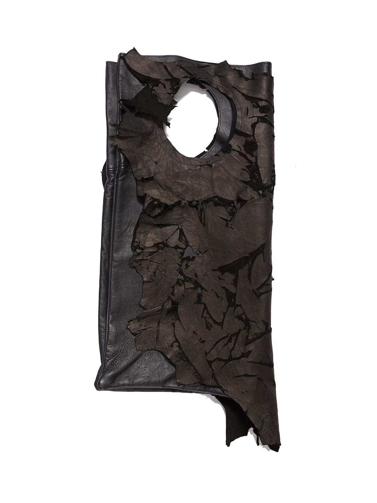 CLAUDIO CUTULI Nappa and Torn Leather Mini Backpack Handbag