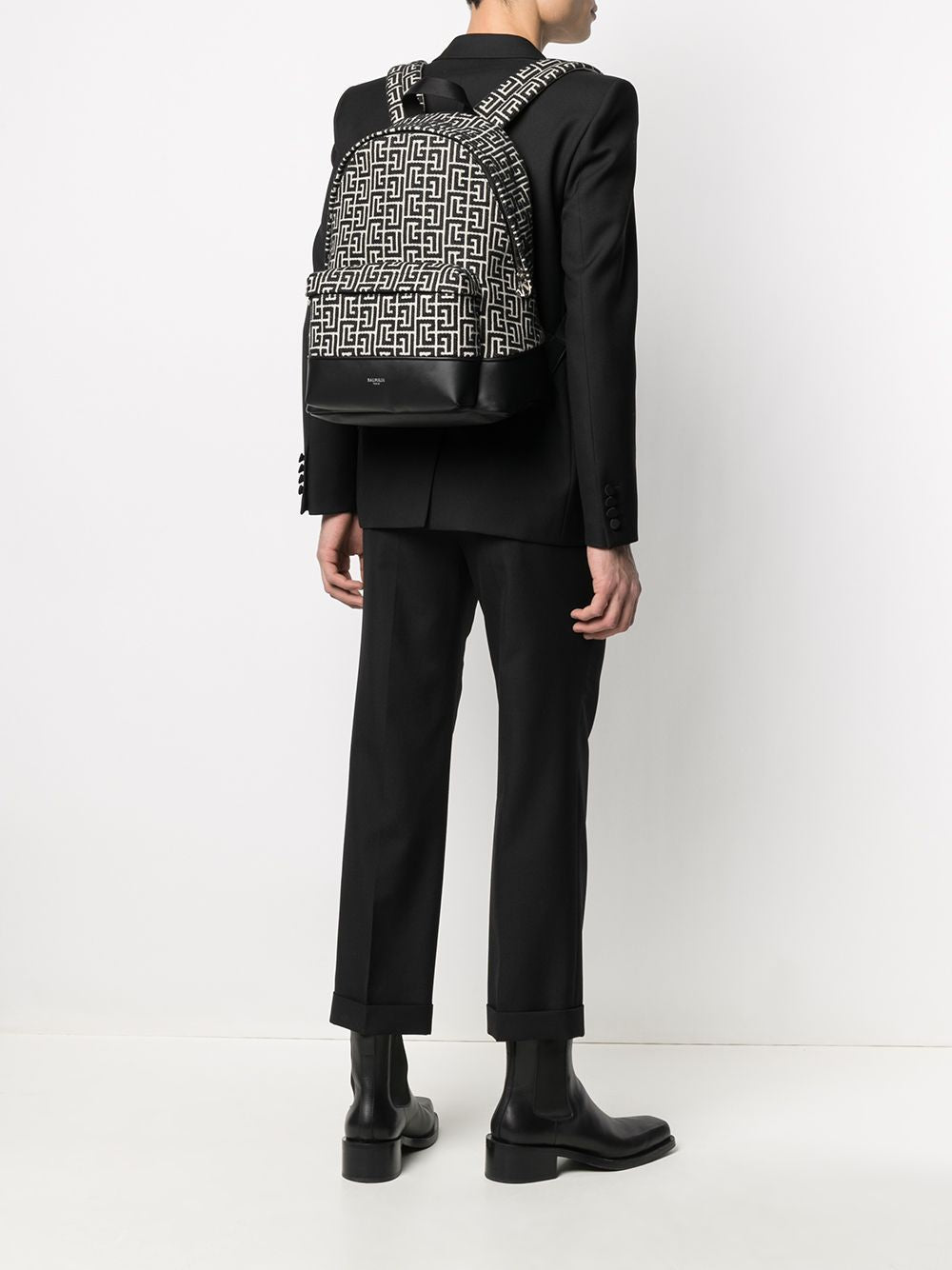 BALMAIN City Backpack - Jacquard Monogram