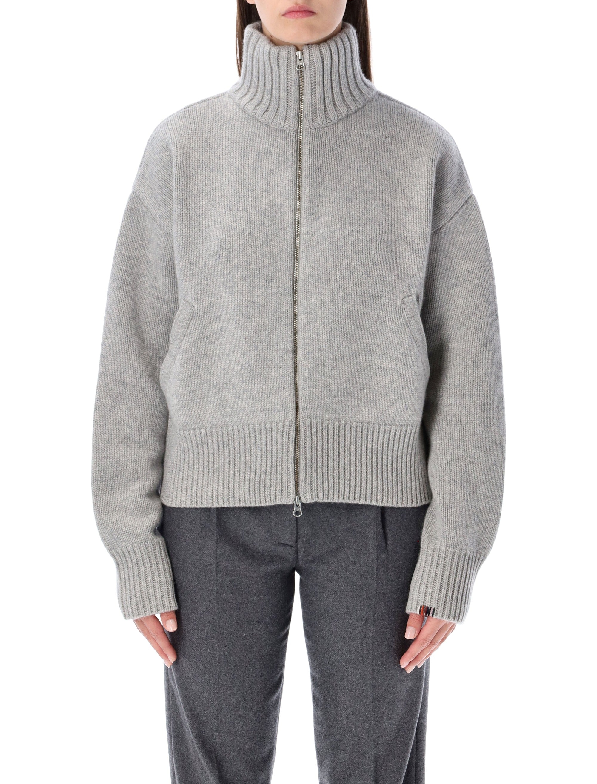 EXTREME CASHMERE Xtra Fab Mini Cashmere Zip-Up Cardigan