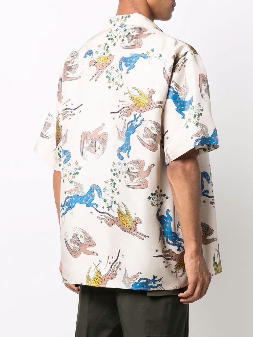 VALENTINO Men's Mini Cut Sleeve Silk Shirt