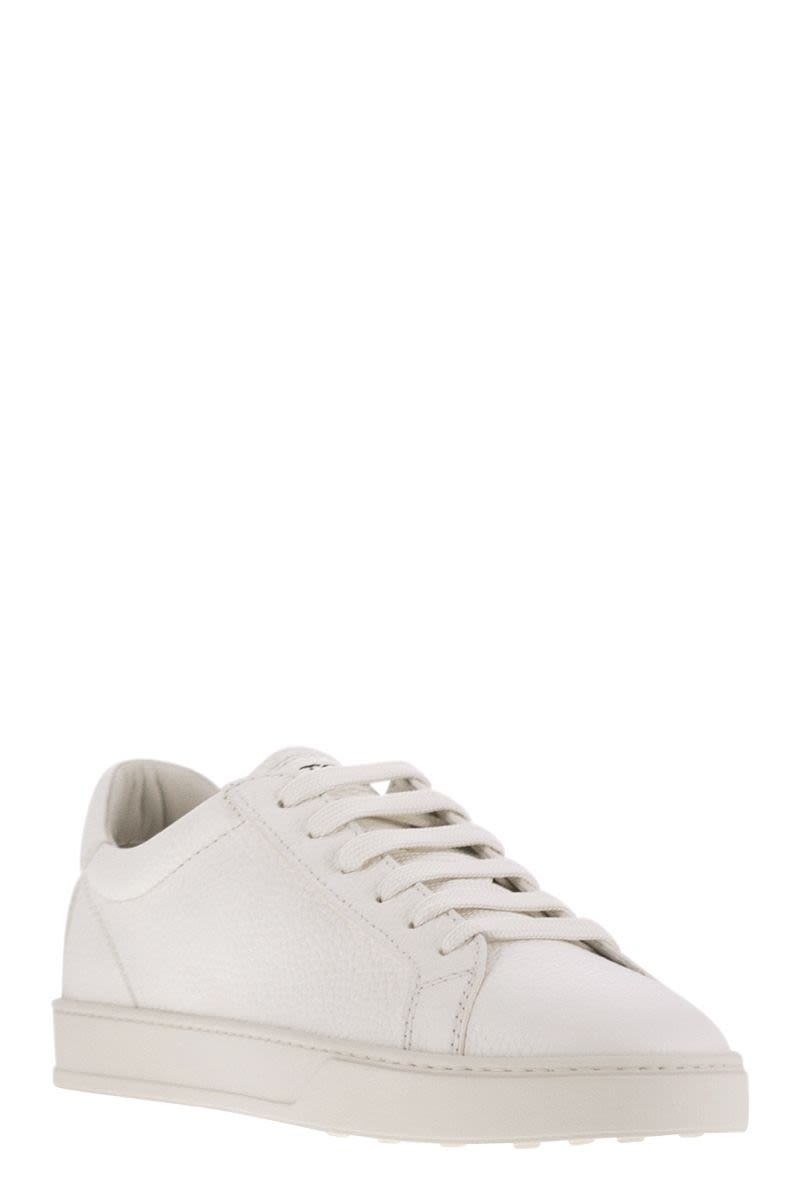 TOD'S Hammered Leather Mini Trainers for Men