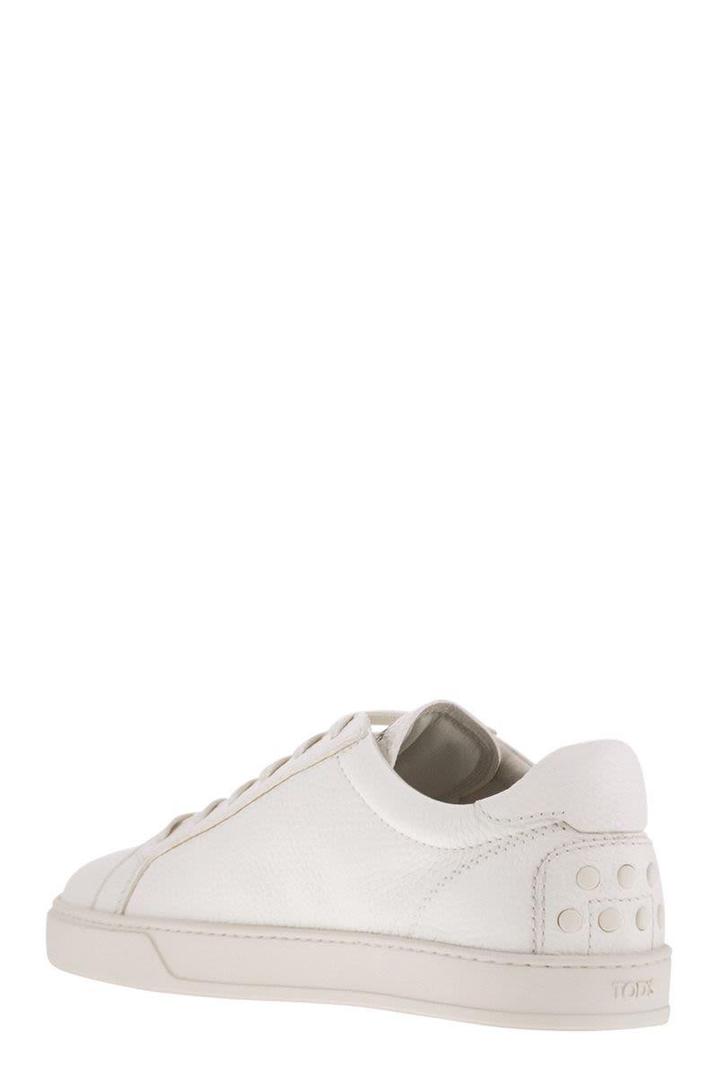 TOD'S Hammered Leather Mini Trainers for Men