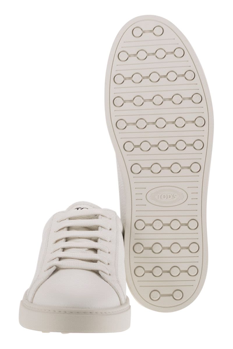 TOD'S Hammered Leather Mini Trainers for Men