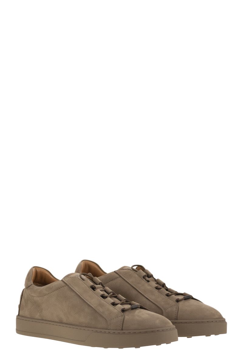 TOD'S Refined Nubuck Mini Sneakers for Men