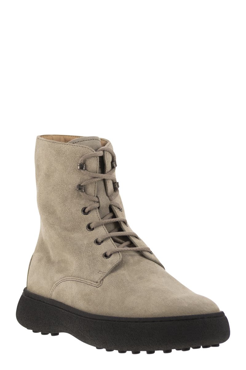 TOD'S Men's Suede Lace-Up Ankle Boot