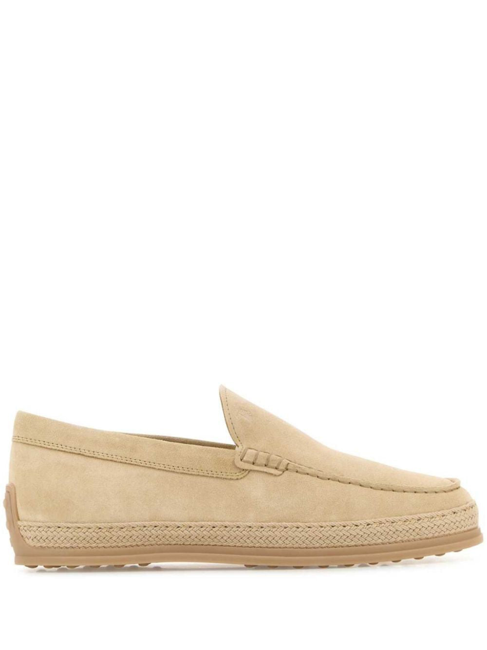 TOD'S Cord Weaving Slip-On Suede Loafers