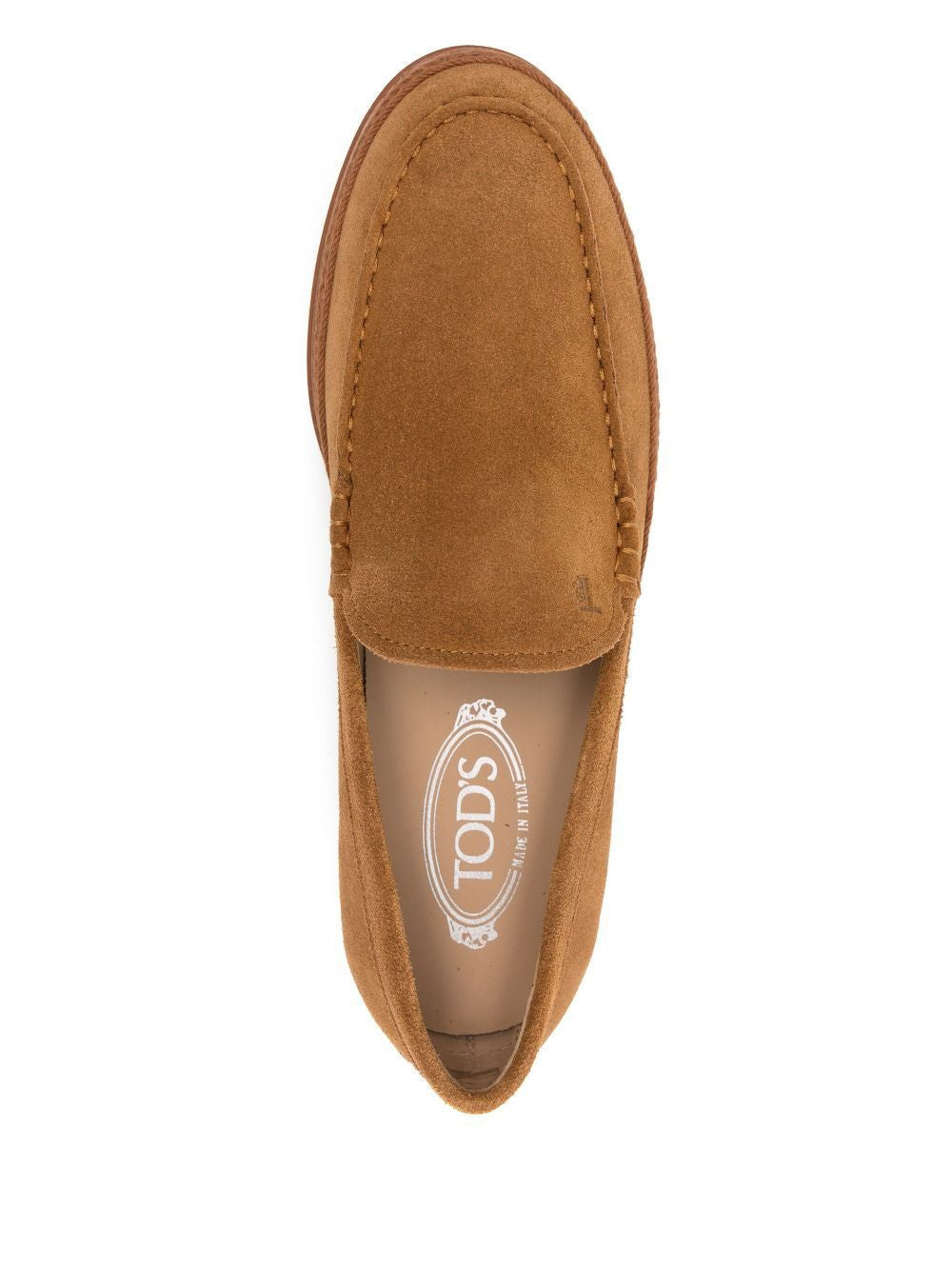 TOD'S Men's Slip-On Suede Loafers with Cord Weaving