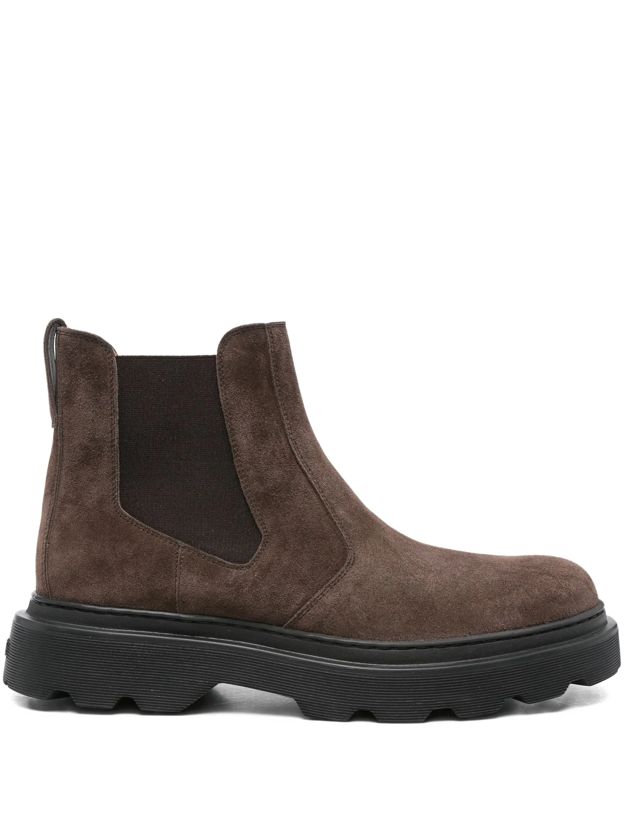 TOD'S Men's Suede Boots with Tug Sole