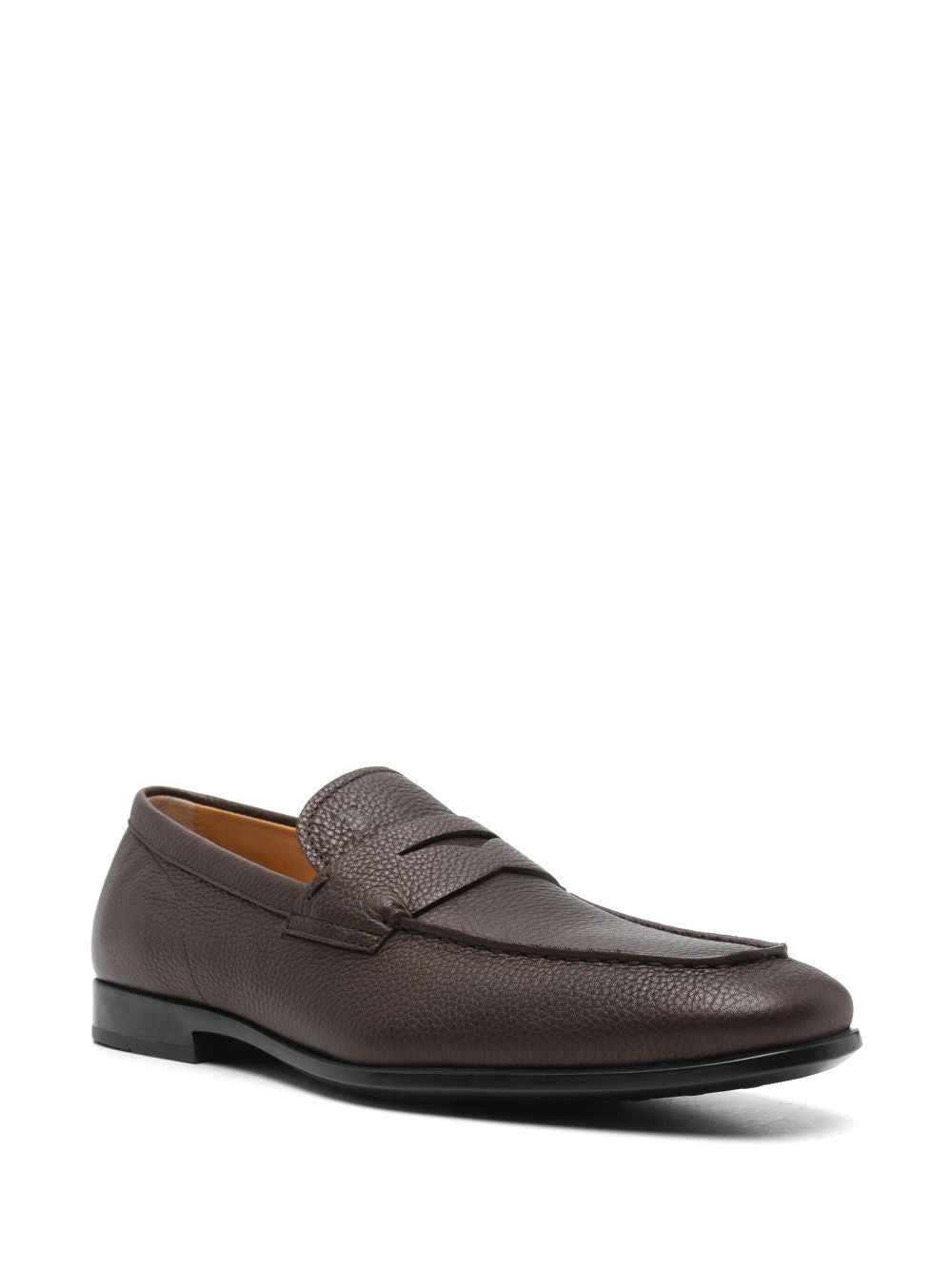 TOD'S Grained Leather Penny Loafers for Men