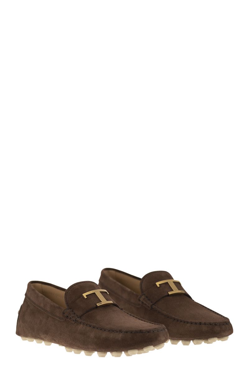 TOD'S Rubber Bubble Mocassino Timeless in Suede Leather