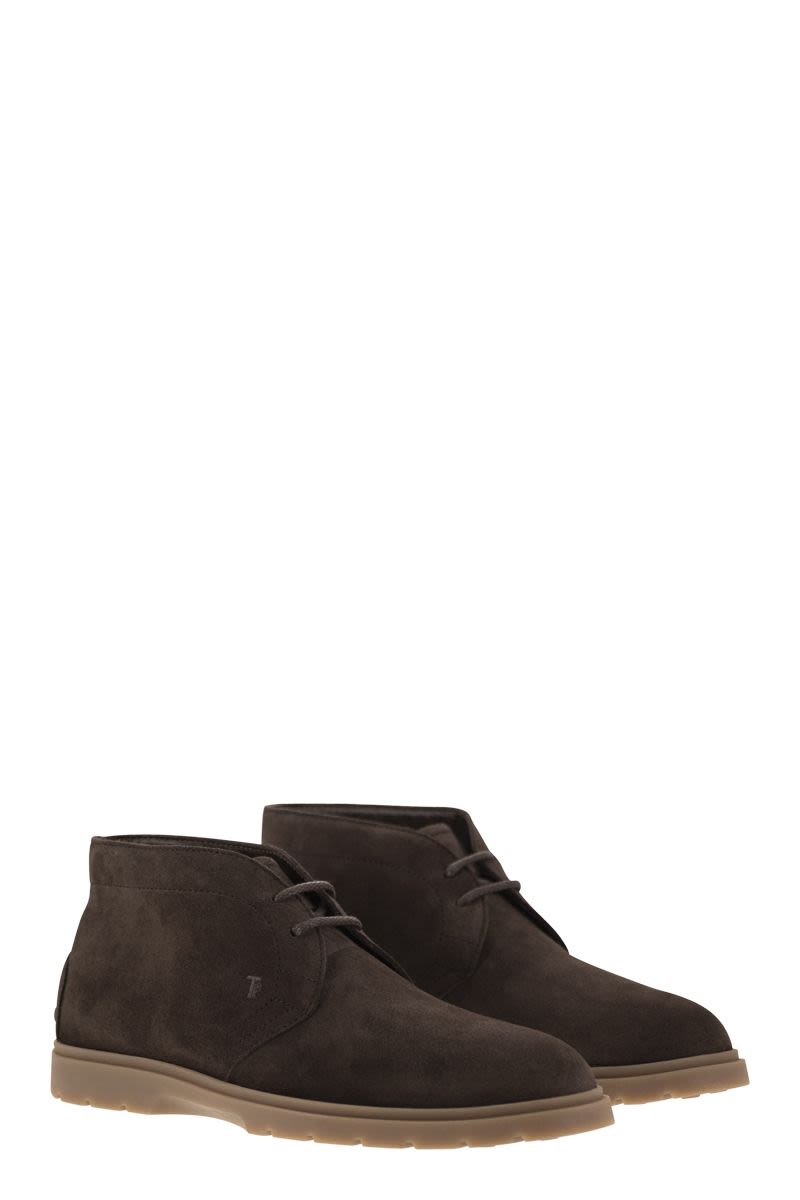 TOD'S Men's Suede Leather Ankle Boots
