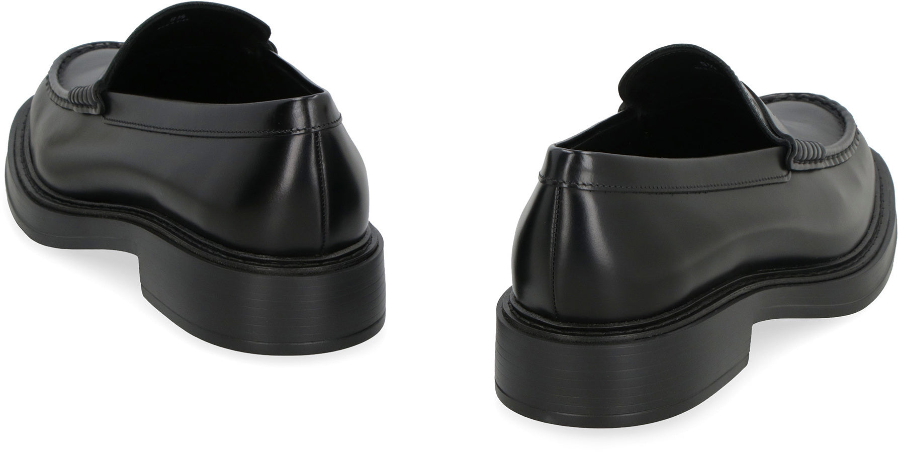 TOD'S Men's Full Grain Leather Loafers with Hand-Stitched Detail