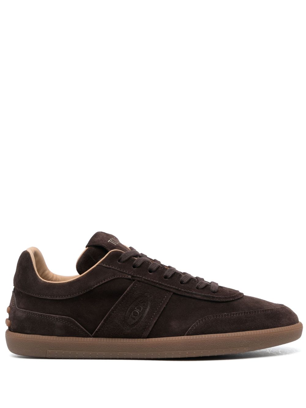 TOD'S Suede Leather Sneakers for Men - Round Toe, Lace-Up Design