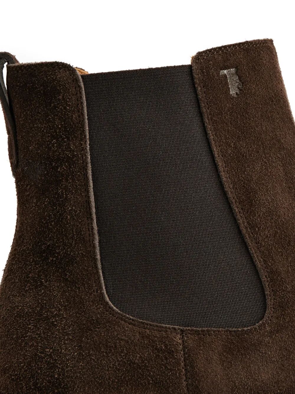 TOD'S Men's Leather Ankle Boots with Elasticated Side Panels and Low Stacked Heel