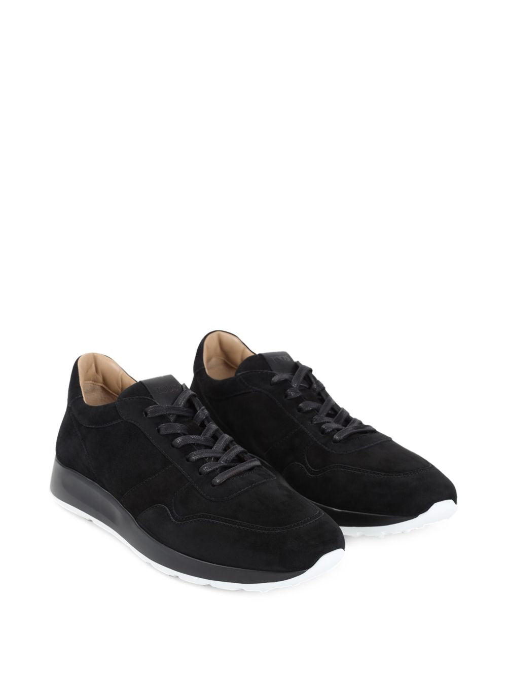 TOD'S Suede Leather Sneaker with Front Lace-Up Fastening