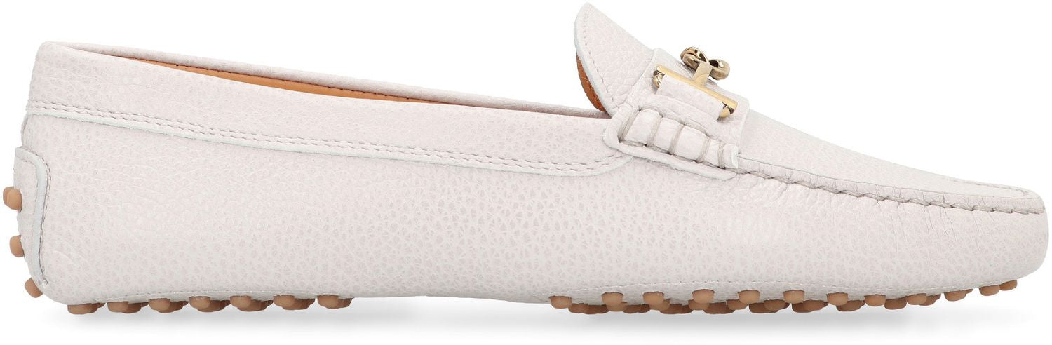 TOD'S Women's Mini Rubber Leather Loafers