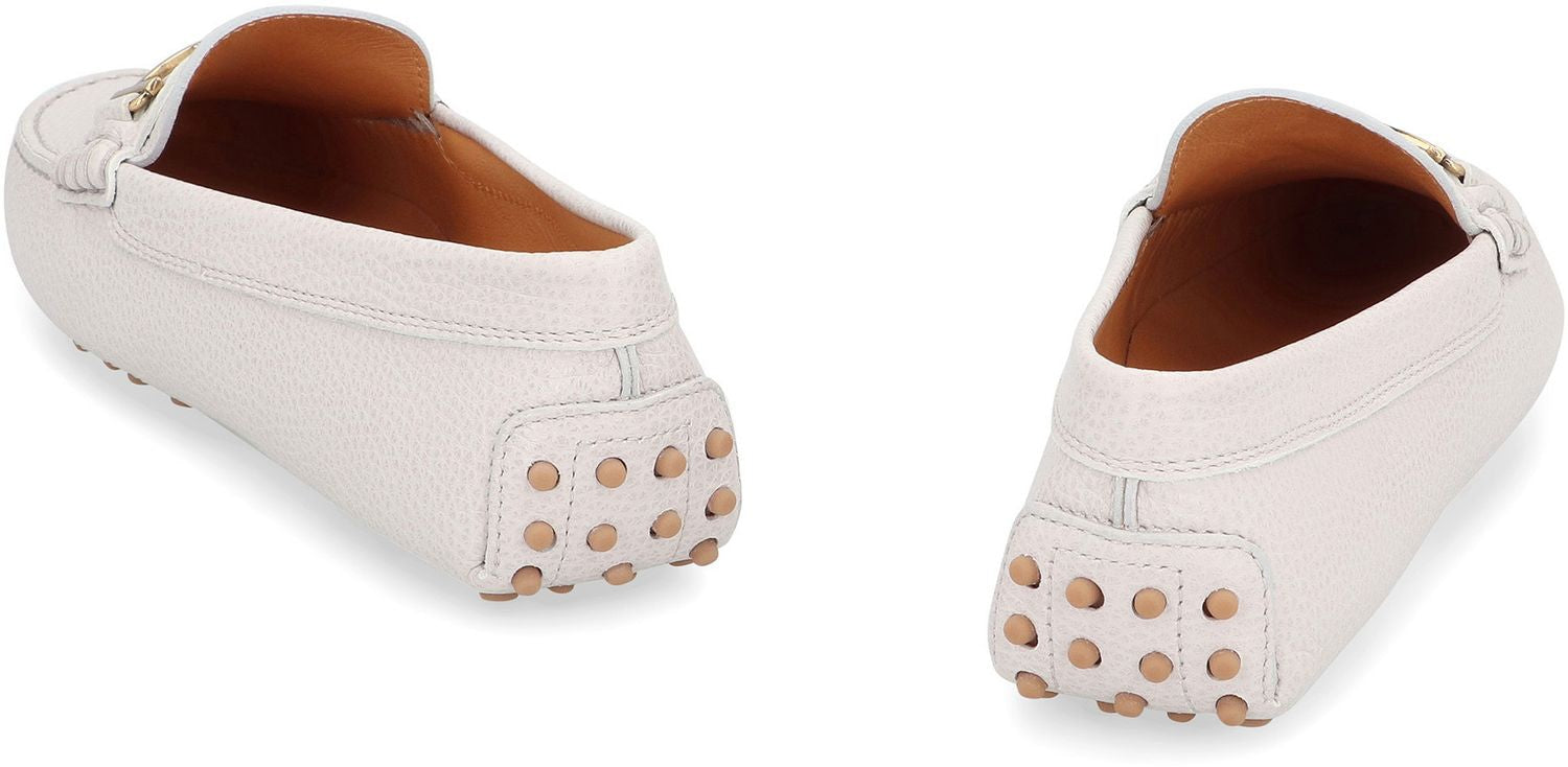 TOD'S Women's Mini Rubber Leather Loafers