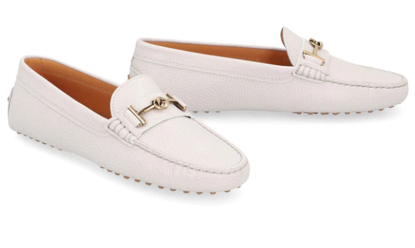 TOD'S Women's Leather and Fabric Moccasins