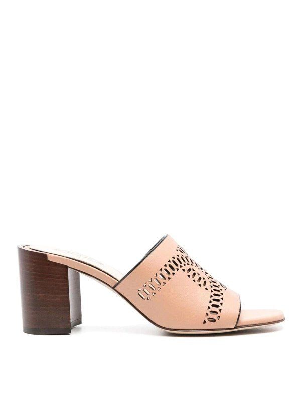 TOD'S Block Heel Slip-On Sandals for Women