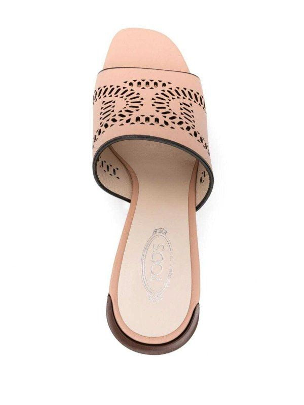 TOD'S Block Heel Slip-On Sandals for Women