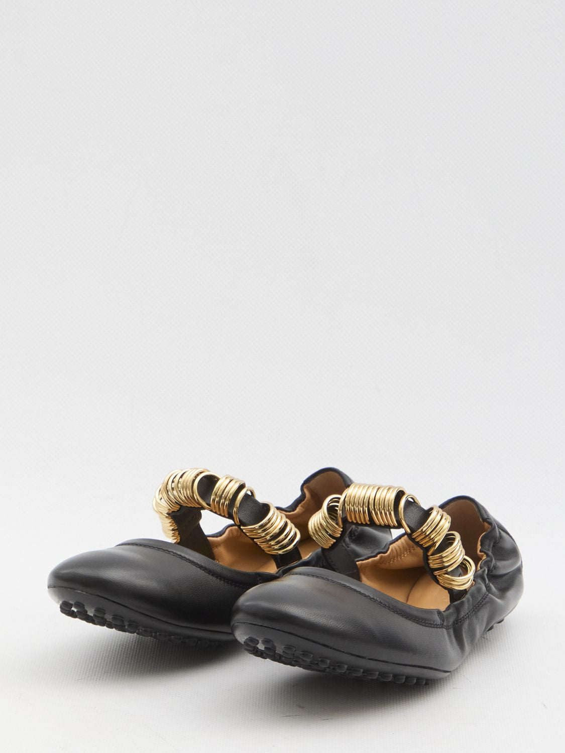 TOD'S Elegant Ballerina Flats with Ankle Detailing