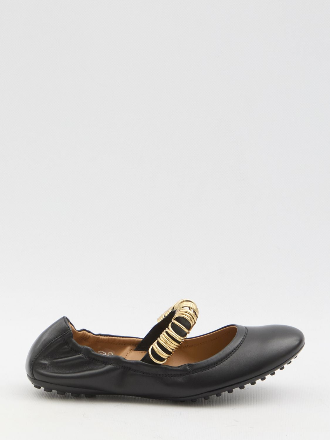 TOD'S Elegant Ballerina Flats with Ankle Detailing