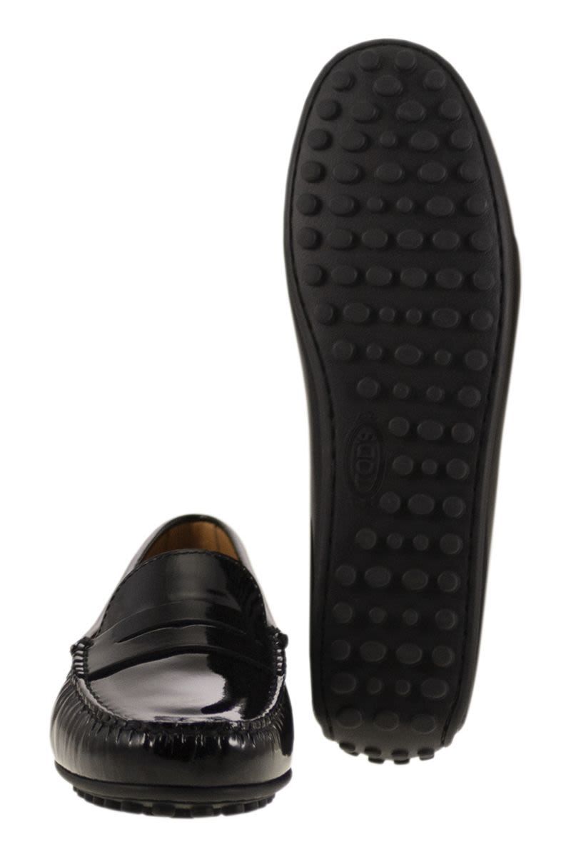 TOD'S Glossy Leather City Rubber Moccasin