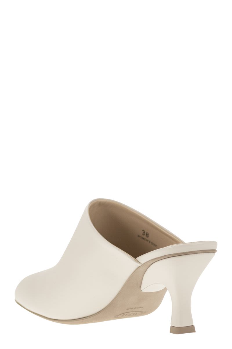 TOD'S Women's Leather Sabot with 7 cm Heel