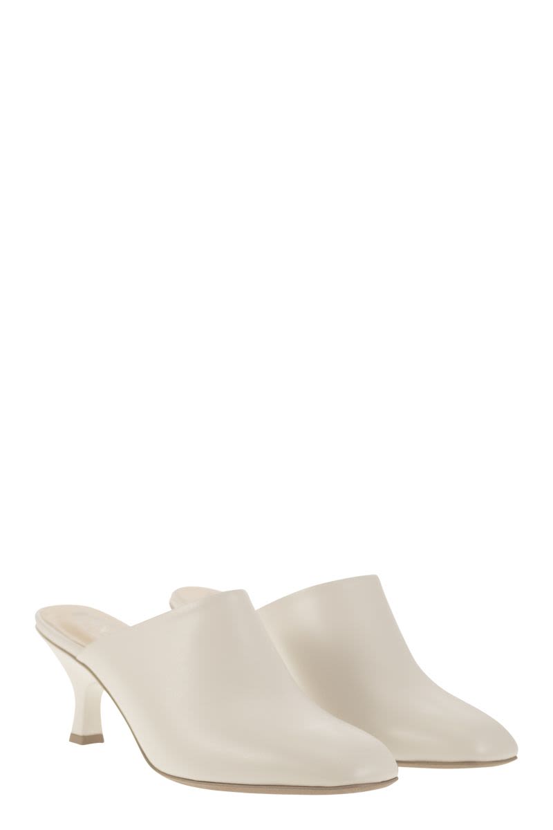 TOD'S Women's Leather Sabot with 7 cm Heel