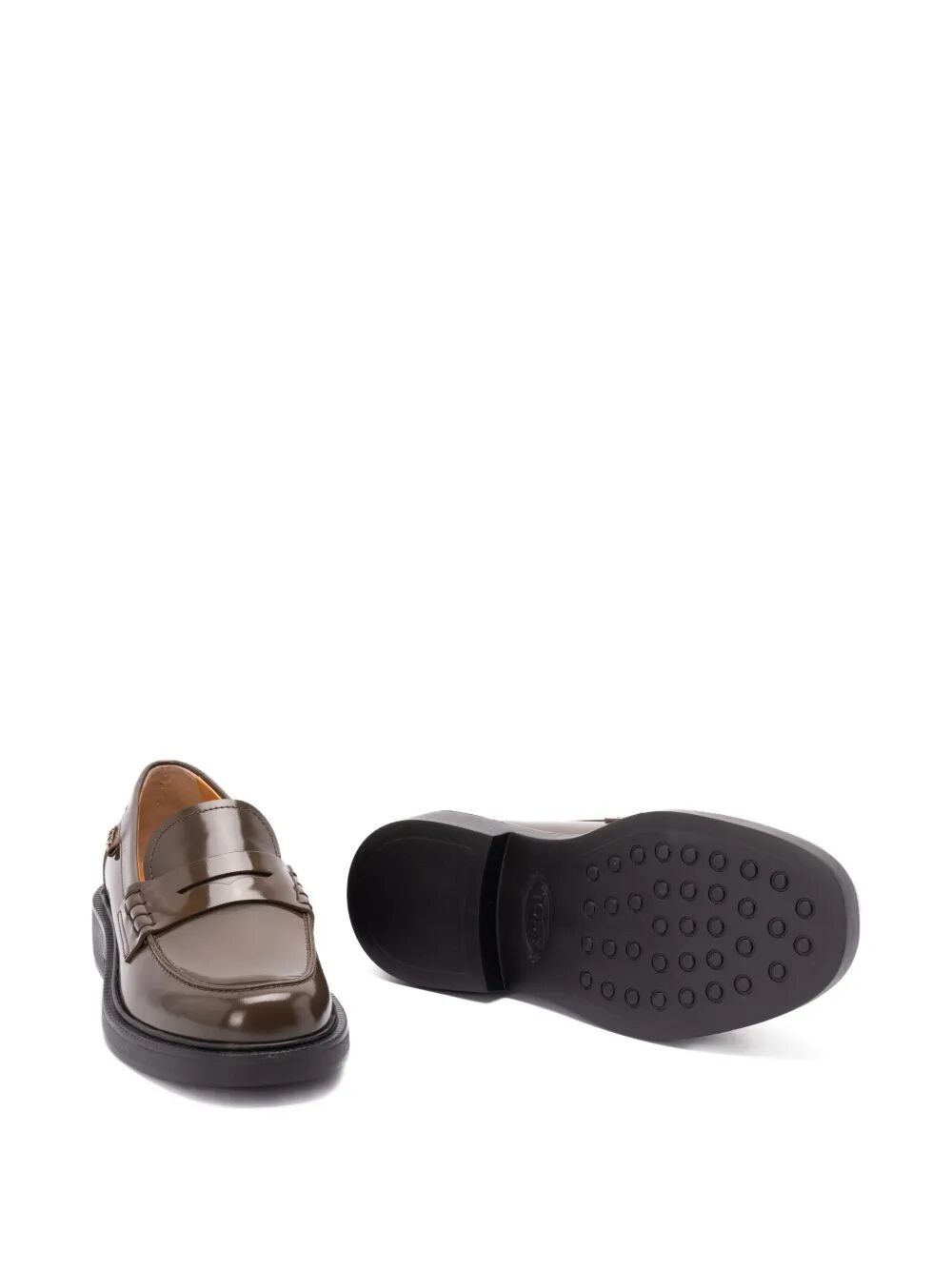 TOD'S Shaded Finishing Leather Penny Loafers for Women