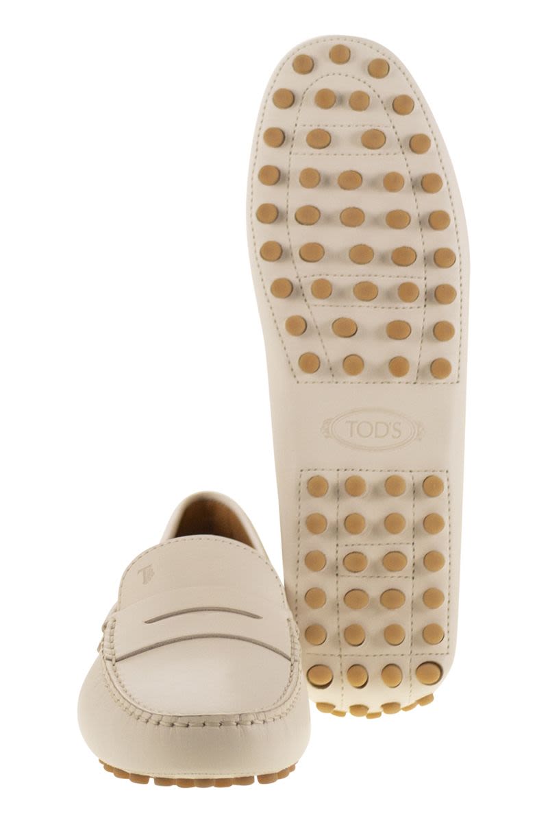 TOD'S Women's Leather Moccasin with Rubber Sole - Slip-On Design
