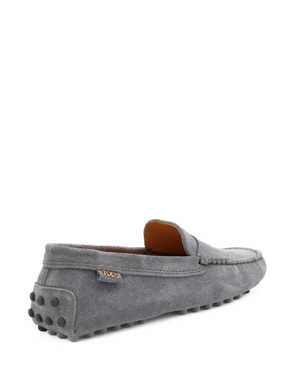 TOD'S Almond Toe Rubber Suede Leather Loafers for Women
