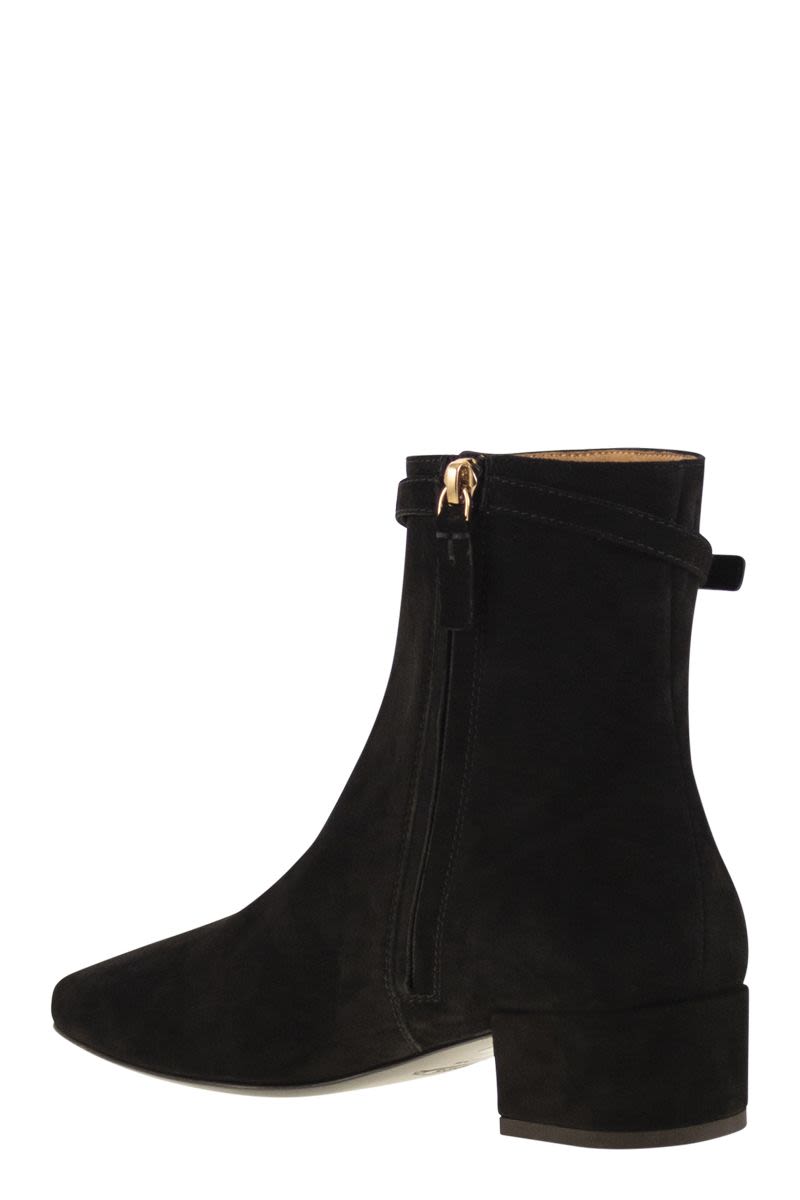 TOD'S Women's Suede Ankle Boots with Ankle Strap