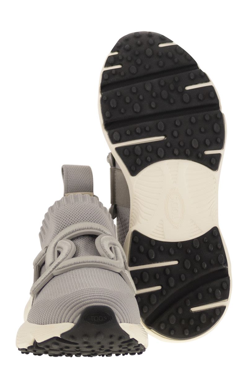 TOD'S Technical Fabric Trainers with Leather Chain Accessory