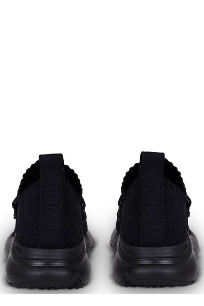 TOD'S Technical Fabric Sneakers with Leather Chain Detail