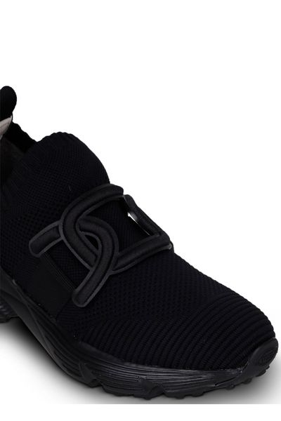 TOD'S Technical Fabric Sneakers with Leather Chain Detail