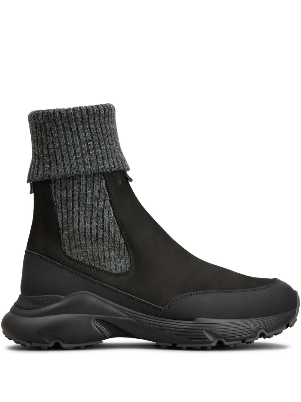 TOD'S Calfskin Slip-On Boots with Chunky Sole