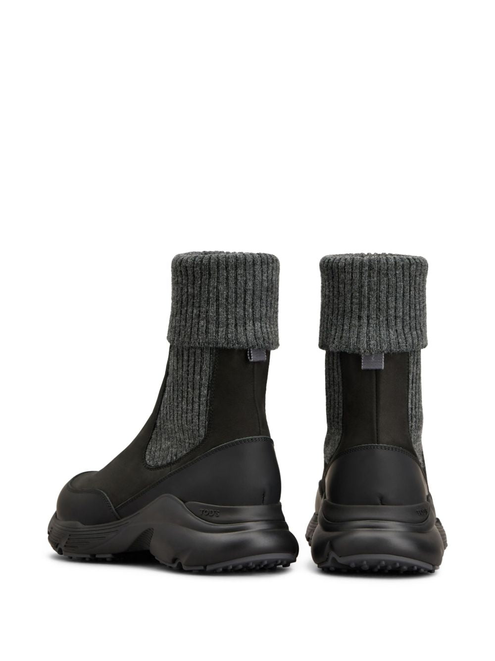 TOD'S Calfskin Slip-On Boots with Chunky Sole